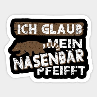 Nasenbär Liebe Tiermotiv Frauen Rüsselbär Sticker